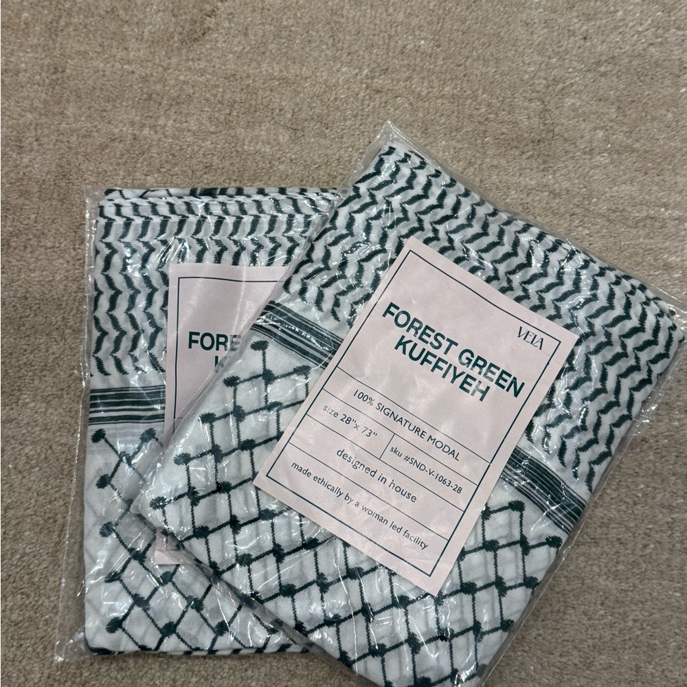 VELA Forest Green Kufiyeh Scarf